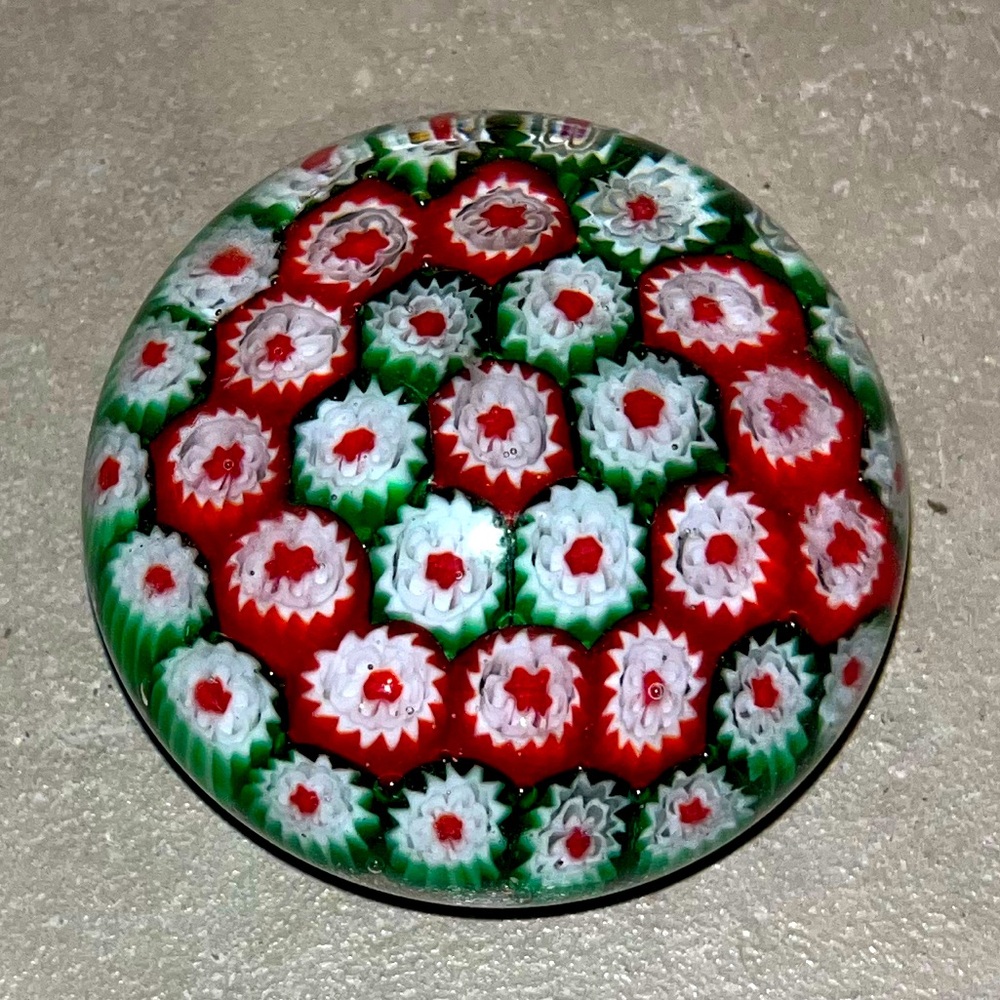 Vintage Murano Concentric Millefiori Paperweight